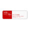 RETURN ADDRESS LABELS mr & mrs typography red