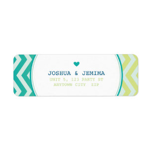 RETURN ADDRESS LABELS ombre chevron pattern bold
