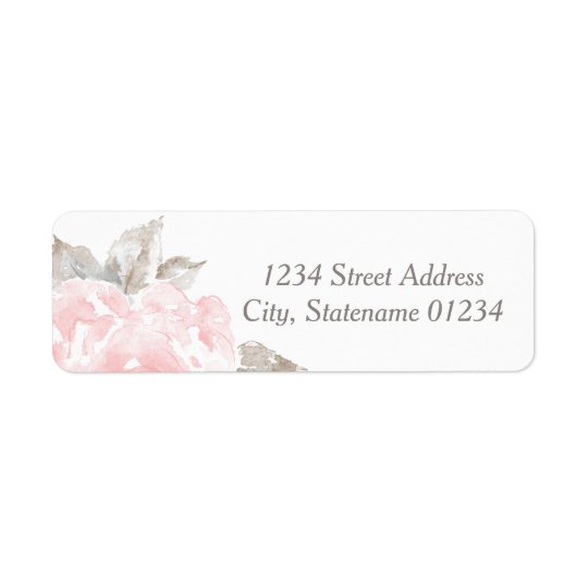 Return Address Labels | Pink Watercolor Roses