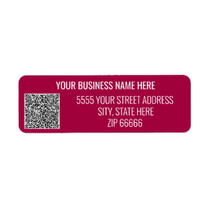 Return Address Labels QR Code Name Your Colors