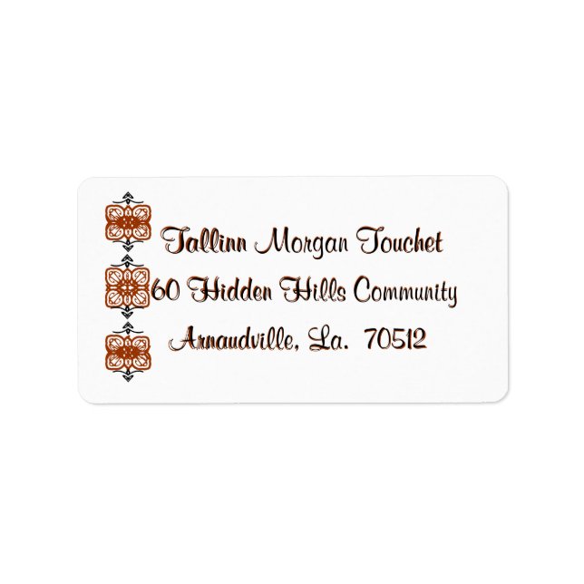 Return-address-labels-scrolls Label (Front)