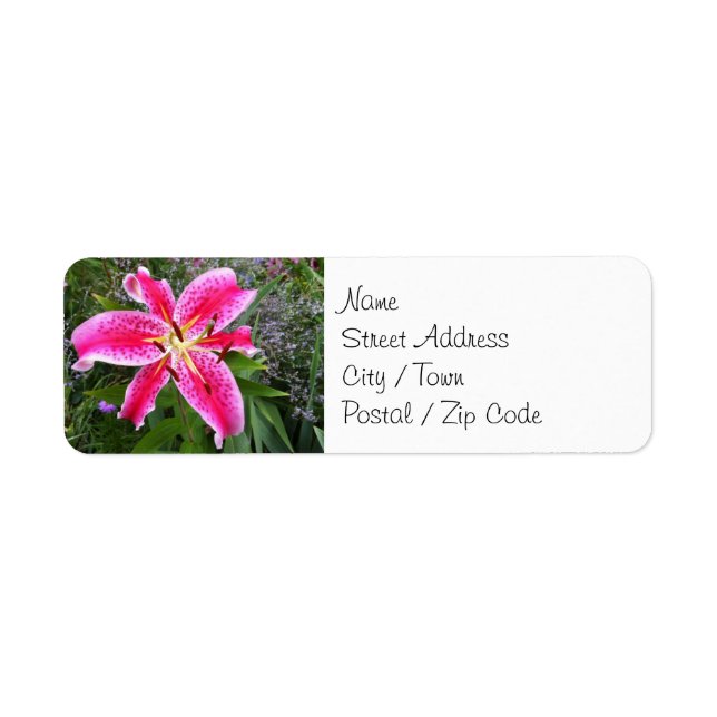 Return Address Labels - Stargazer Lily (Front)