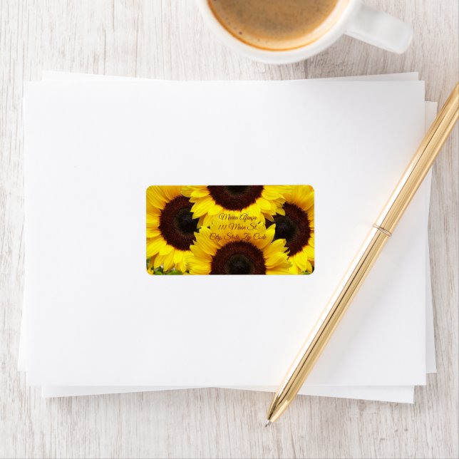 Return Address Labels Sunflower (Insitu)
