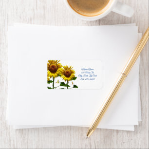Return Address Labels Sunflower
