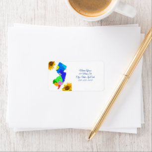 Return Address Labels Sunflower New Jersey