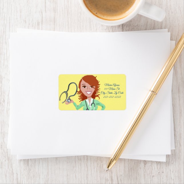 Return Address Labels Sunflower Nurse (Insitu)