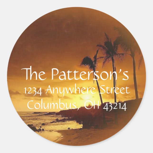 Return Address Labels :: Sunset Tropics/Tropical (Front)