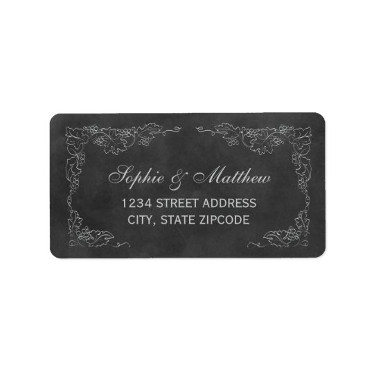 Return Address Labels | Vintage Vineyard Design