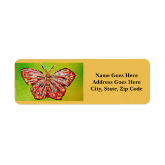 Return Address Labels with Cool Butterfly