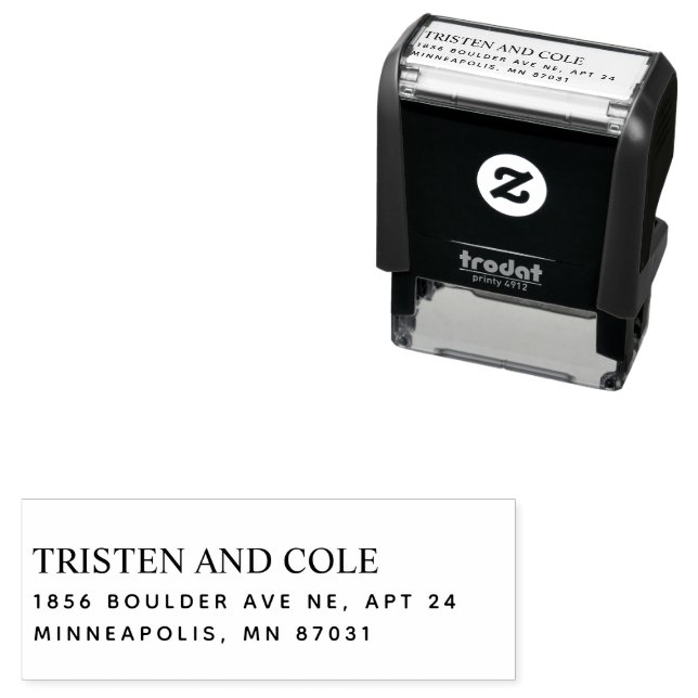 Return Address Left Aligned Self Inking Stamp (In Situ)