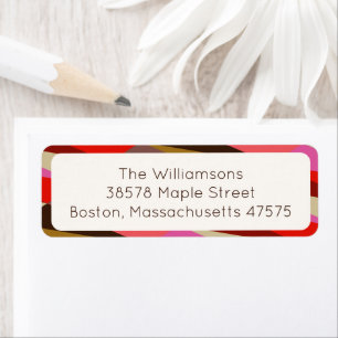 Return Address Modern Geometric Pink Gold Family
