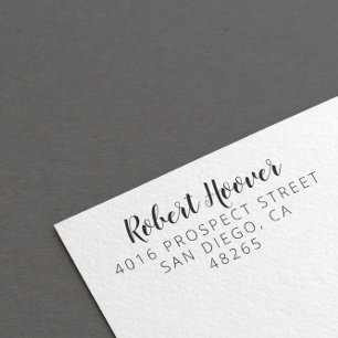 Return Address Modern Minimalist Handwritten  Self-inking Stamp