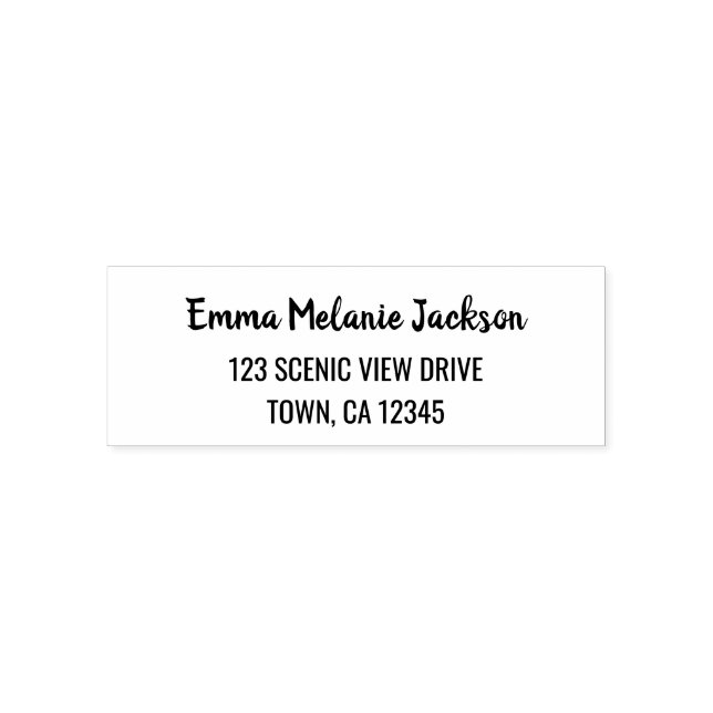 Return Address Modern Stylish Calligraphy Script Self-inking Stamp (Design)