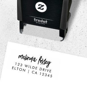 Return Address   Modern Stylish Trendy Script Self-inking Stamp