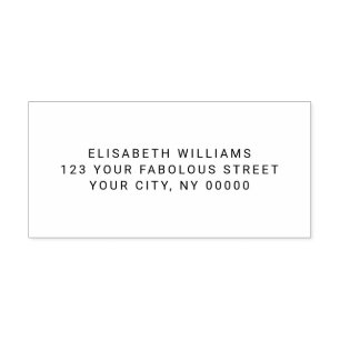 Return address or text rubber stamp