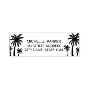 Return Address   Palm Trees  Personalized   Self-inking Stamp