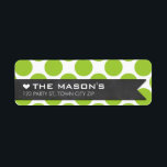 RETURN ADDRESS polka dot lime chalkboard flag<br><div class="desc">A modern, bold design with a super cute polka dot pattern. Setup as a template it is easy to customize with your own text - make it yours! Love the design but want to see it altered - different colour - a different product to complete your branding? No worries -...</div>