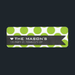RETURN ADDRESS polka dot lime chalkboard flag<br><div class="desc">A modern, bold design with a super cute polka dot pattern. Setup as a template it is easy to customize with your own text - make it yours! Love the design but want to see it altered - different colour - a different product to complete your branding? No worries -...</div>