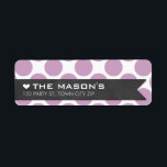 RETURN ADDRESS polka dot purple chalkboard flag<br><div class="desc">A modern, bold design with a super cute polka dot pattern. Setup as a template it is easy to customize with your own text - make it yours! Love the design but want to see it altered - different colour - a different product to complete your branding? No worries -...</div>