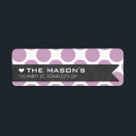 RETURN ADDRESS polka dot purple chalkboard flag<br><div class="desc">A modern, bold design with a super cute polka dot pattern. Setup as a template it is easy to customize with your own text - make it yours! Love the design but want to see it altered - different colour - a different product to complete your branding? No worries -...</div>