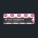 RETURN ADDRESS polka dot rose pink chalkboard flag<br><div class="desc">A modern, bold design with a super cute polka dot pattern. Setup as a template it is easy to customize with your own text - make it yours! Love the design but want to see it altered - different colour - a different product to complete your branding? No worries -...</div>