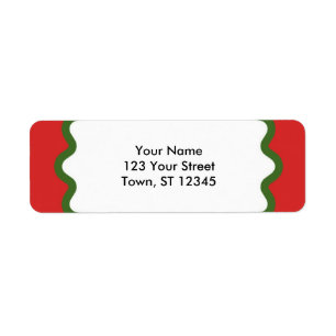 Return Address - Red and Green