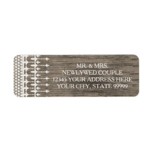Return Address Rustic Vintage Lace Weathered Board