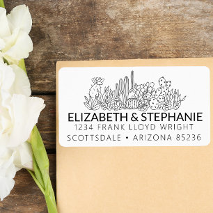 Return Address Scottsdale Desert Wedding Custom Label
