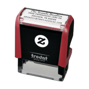 Return Address Script Name Personalized Self-inking Stamp