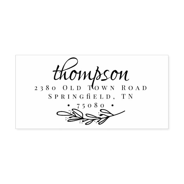 Return Address Self Inking Stamp Trees Sprig (Design)