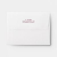 Return Address Simple Classic Burgundy