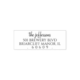 Return Address Simple Custom Script Name  Self-inking Stamp
