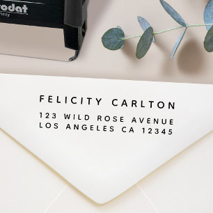 Return Address Simple Minimalist Modern Stylish Self-inking Stamp