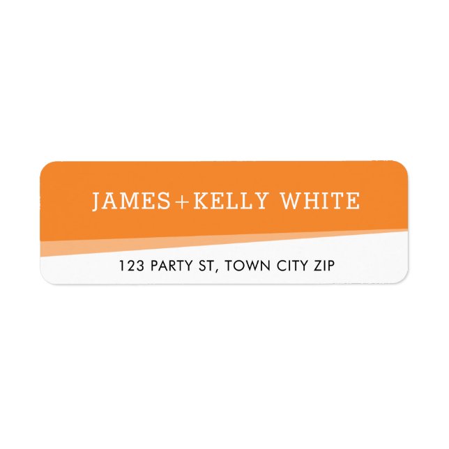 RETURN ADDRESS simple modern bold bright orange (Front)
