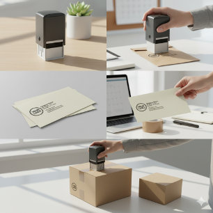 Return Address Stamp Business Logo Self Inking