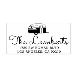 Return Address Stamp, camper address stamp