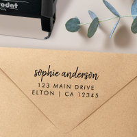 Return Address Stamp | Modern Handwritten Style
