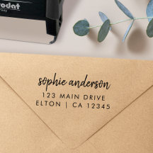 Return Address Stamp | Modern Handwritten Style