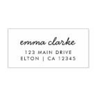 Return Address Stamp | Modern Minimal Script Name
