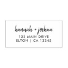 Return Address Stamp | Wedding Couple Names Script