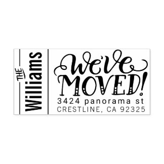 Return address stamp We've moved, new address