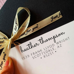 Return Address Stylish Minimalist Script Name Self-inking Stamp