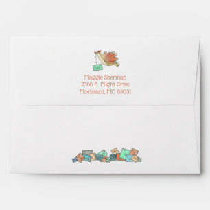 Return Address Sweet Birds Delivering Mail Envelop Envelope