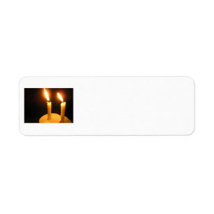 Return Address - Twin lit candles