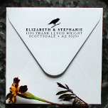 Return Address Vintage Gothic Wedding Crow Custom Self-inking Stamp<br><div class="desc">Looking for a unique and personalized way to send out your wedding invitations? Look no further than our gothic return address stamp! This personalized stamp is perfect for sending out your wedding invitations, thank you cards, and other important correspondence for your dark fairytale wedding. Plus, it makes a great housewarming...</div>