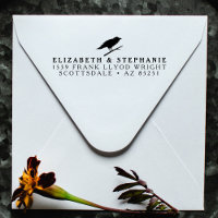 Return Address Vintage Gothic Wedding Crow Custom