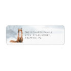 Return Address Winter Cute Fox Elegant