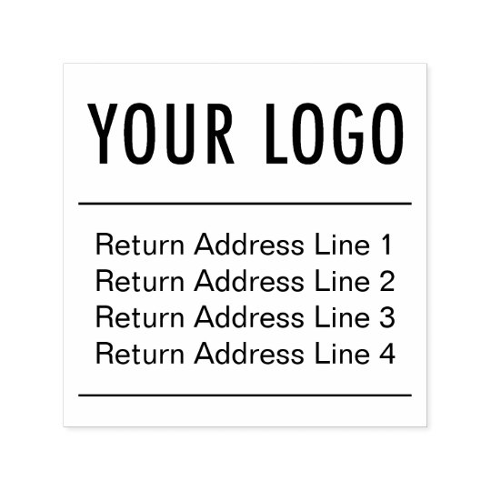 Custom Return Address Stamp With Logo Custom Return Address Stamp With Logo