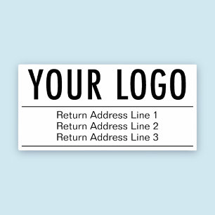 Return Address with Your Company Logo Large Custom Self-inking Stamp