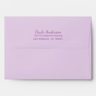 Return Addressed Lavender Invitation Envelope